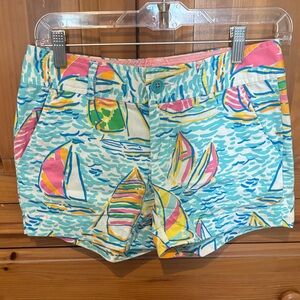 Lilly Pulitzer Colorful Sailboat Print Women's Shorts